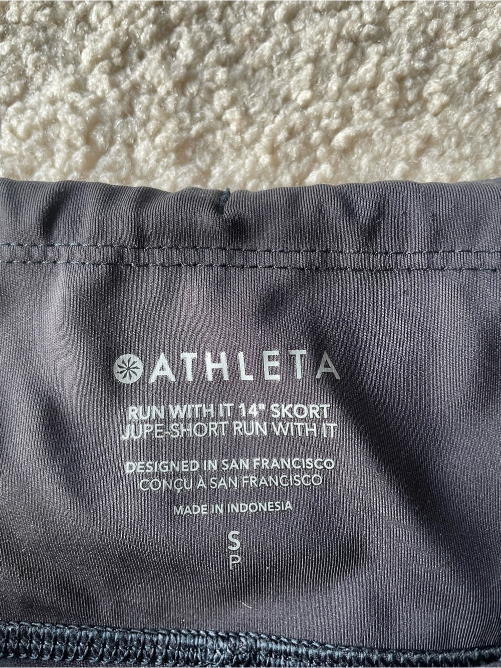 Athleta Run With It Skort Black 14”Women's Size S Lined Athletic Tennis Golf - Picture 3 of 5